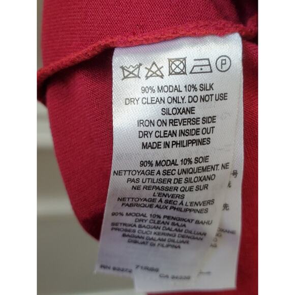 French Connection Women's Red Modal Scoop Neck Casual Knee Length Dress Size 4 - Picture 10 of 11